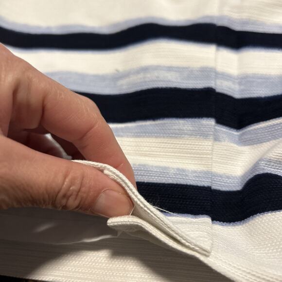 Ann Taylor Factory Lined Striped Pencil Skirt Blue White Career Women’s 2 - Picture 6 of 7